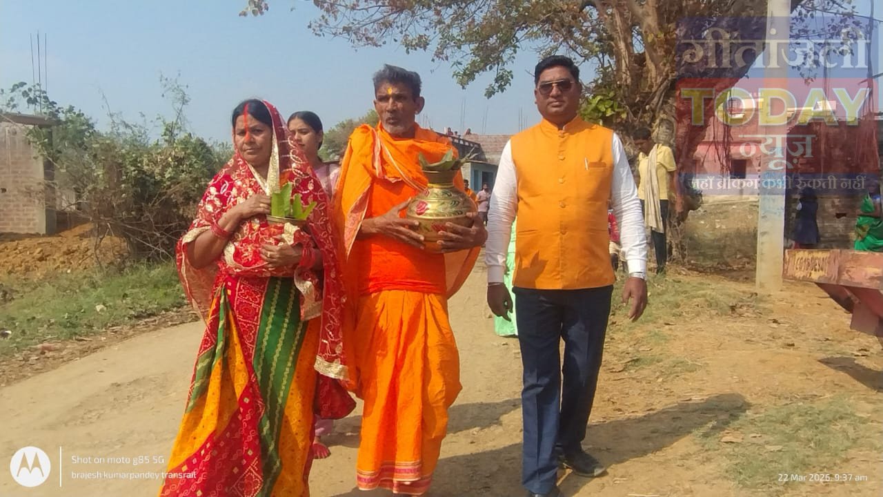 शिवरी में नई बजरंगबली प्रतिमा स्थापना की तैयारी, भव्य कलश यात्रा में उमड़ा आस्था का सैलाब