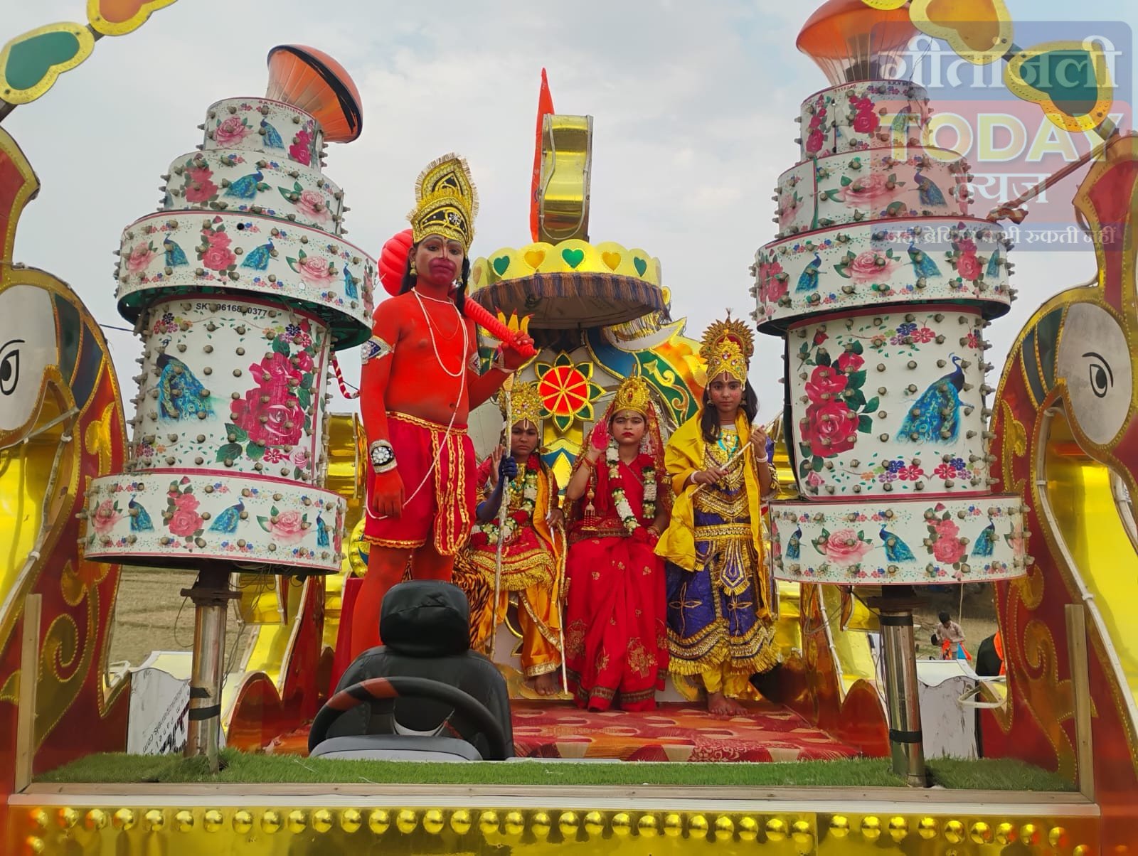 रामनवमी पर मझिगावां में भव्य रामदरबार झांकी, भक्तिमय माहौल