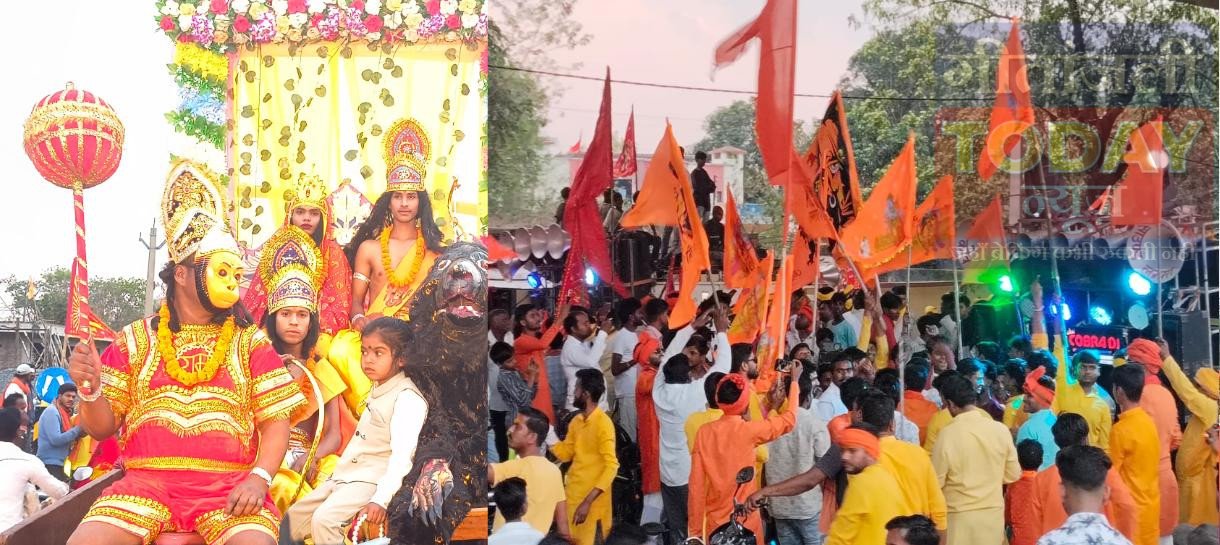 रामनवमी पर निकला मेराल में भव्य शोभायात्रा जुलूस